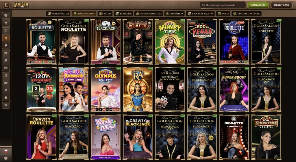 Lanista Casino živé kasinové hry