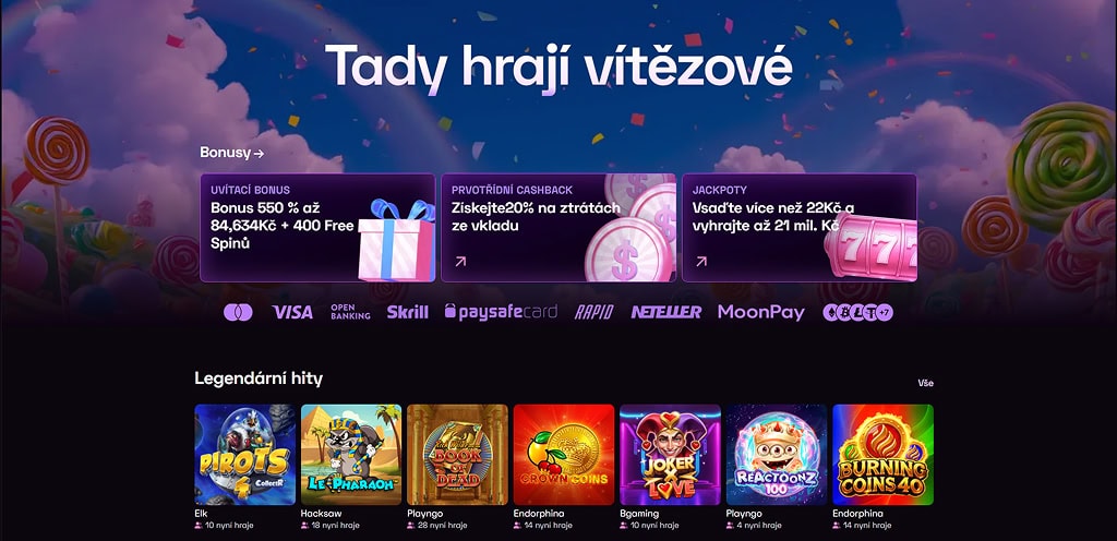 Domovská stránka kasina Lussurio