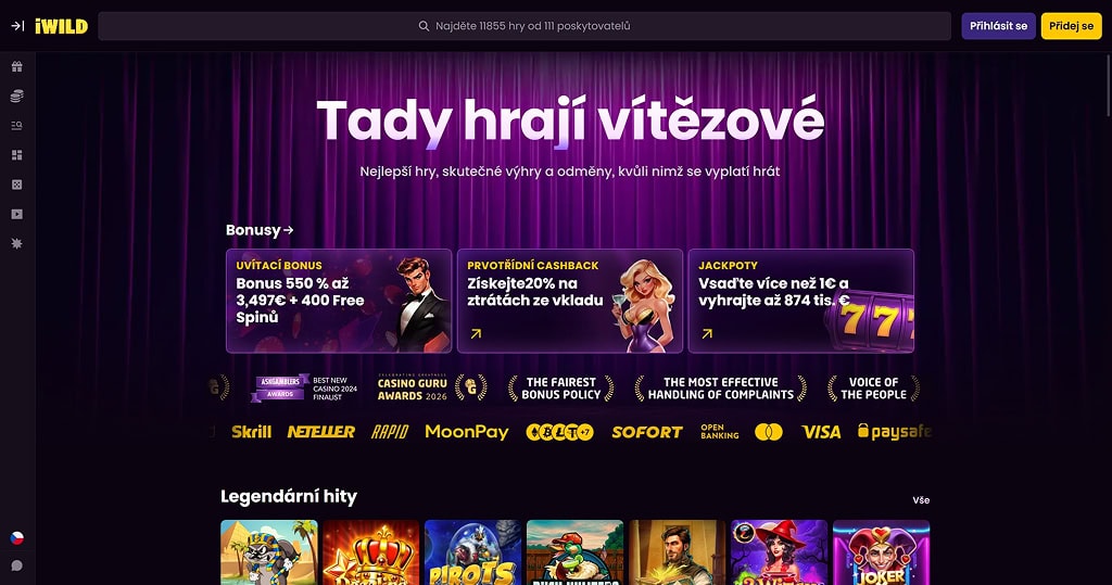 Domovská stránka kasina iWild