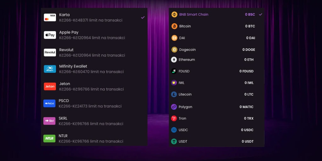 Platební metody v kasinu iWild