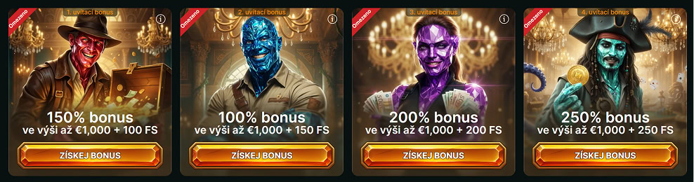 Bonusy za první vklad v kasinu Luckygem