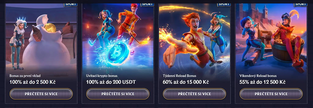 Bonusy za sportovní sázení v kasinu LolaJack