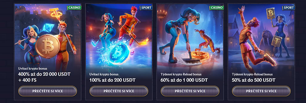 Krypto bonusy v kasinu Lola Jack