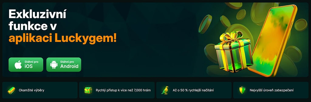 Mobilní aplikace kasina Luckygem