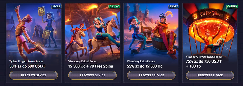 Opakující se bonusy kasina LolaJack