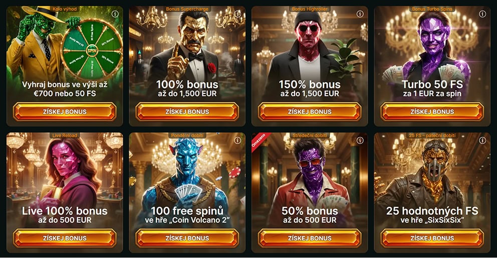 Opakující se bonusy kasina Luckygem