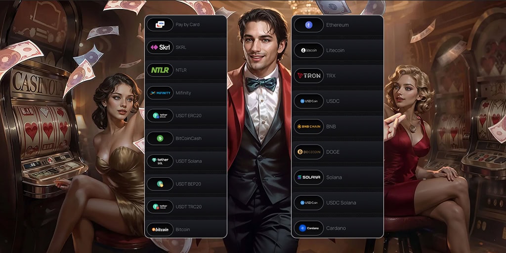 Platební metody kasina Casinova