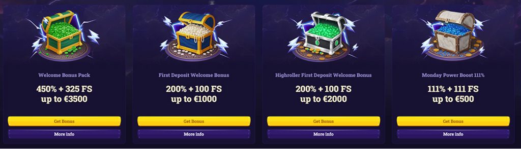 Uvítací bonus v kasinu Emperia