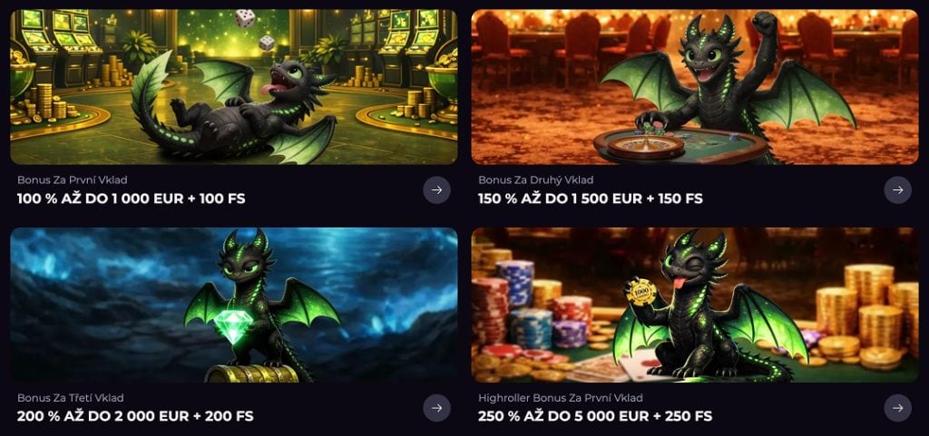Drakaris Casino - Uvítací bonus